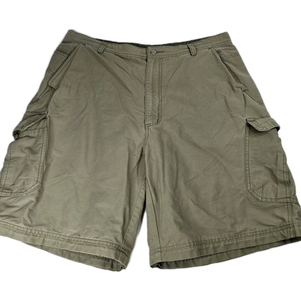 Mens REI Cargo Shorts Size 38 Khaki Cotton Blend Outdoor Style